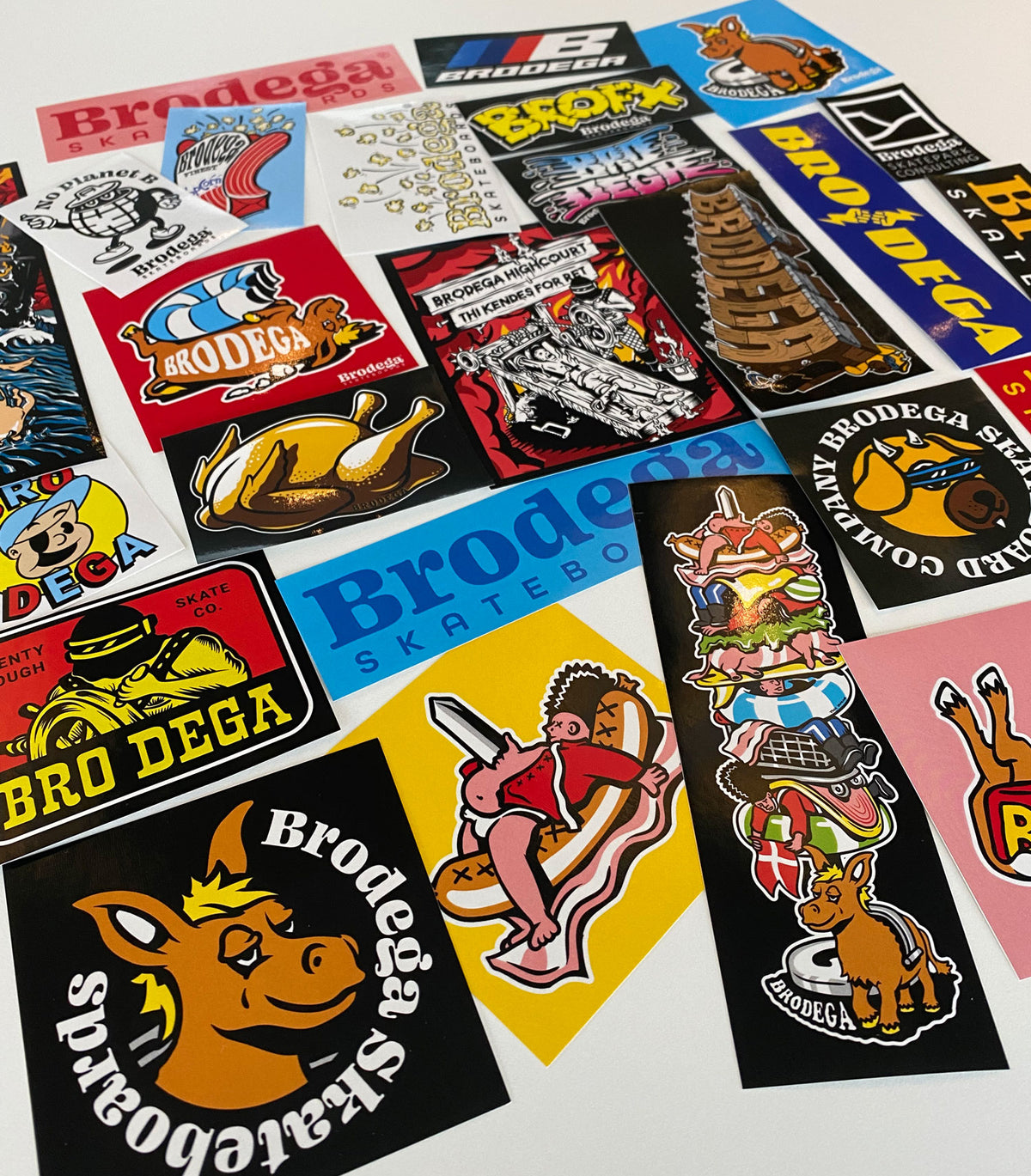 Giant Sticker Pack / 25 Stickers - Brodega Skateboards