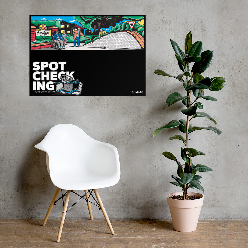 Spot Check / 70x100cm Art Print - Brodega Skateboards