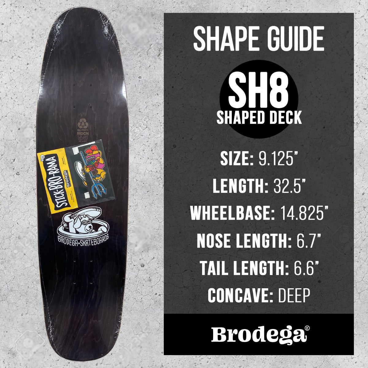 Tøjdyr / SH8 / 9.125" - Brodega Skateboards